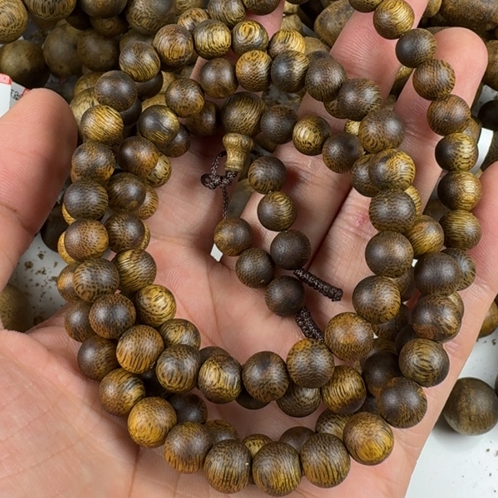 沉香碎屑沉香沉香碎屑沉香8mm多圈24克多样性发一条