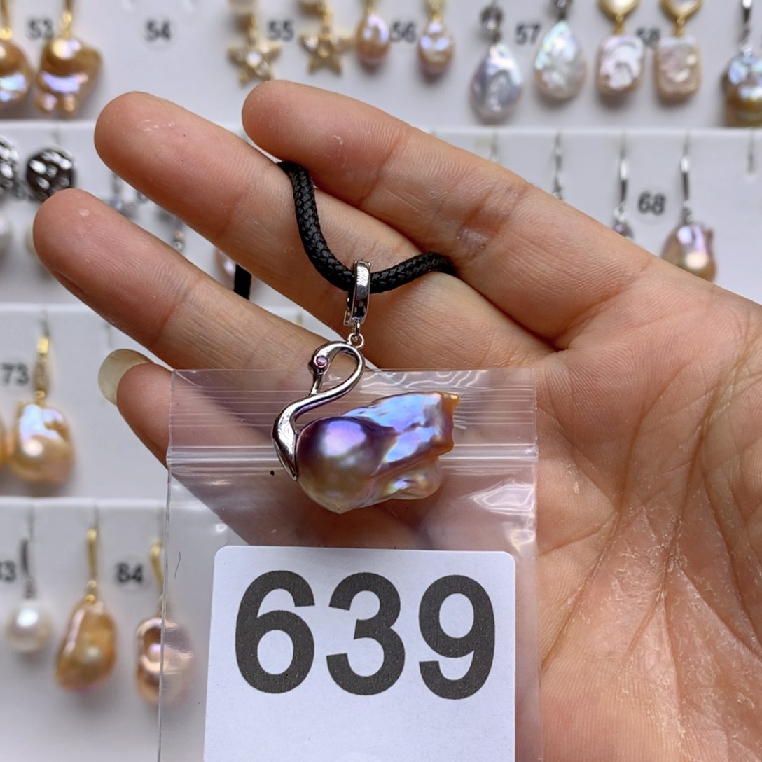 淡水珍珠颈饰银S925镶嵌遇**^639