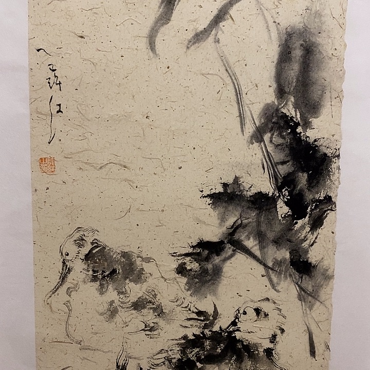 国画水墨丹青画卷作品