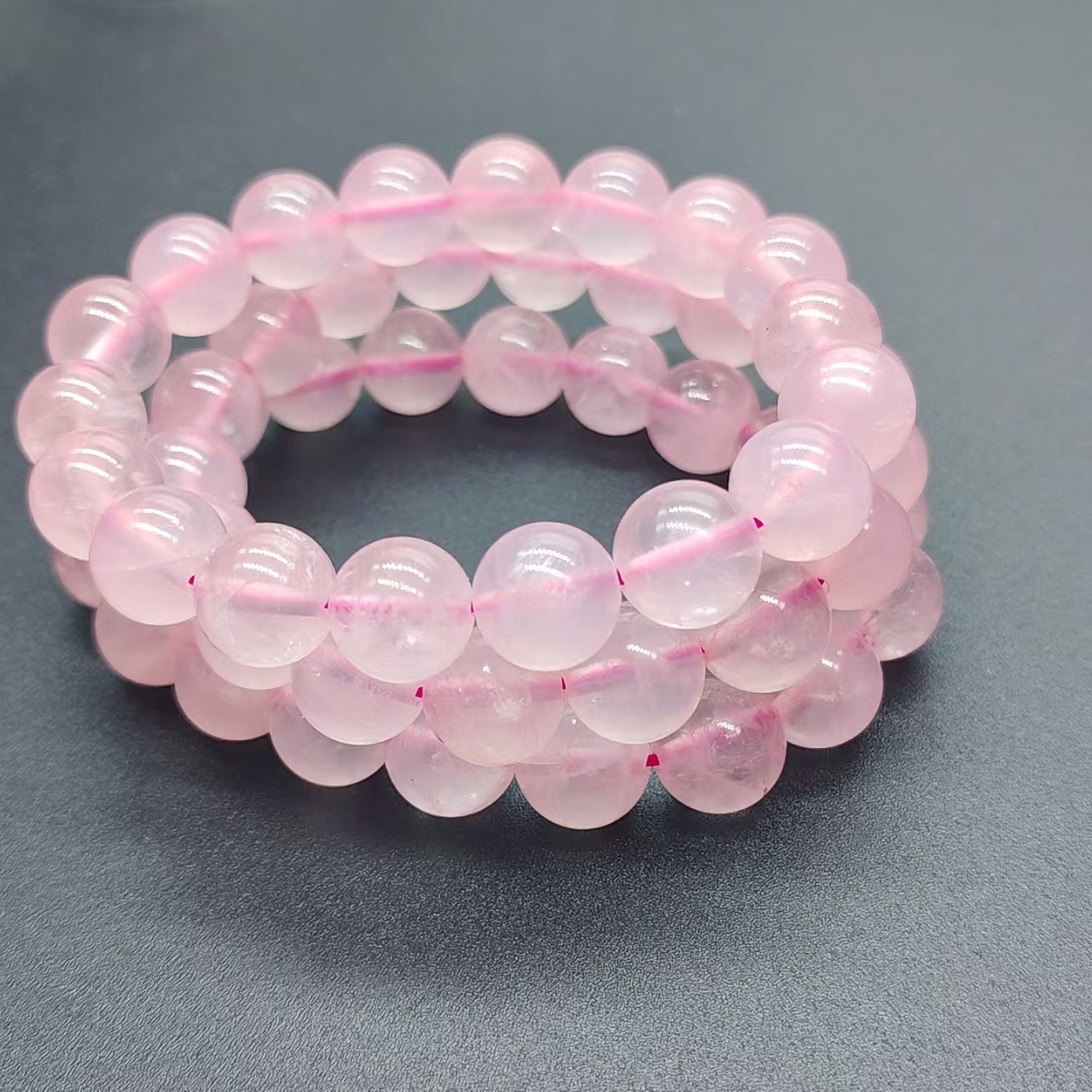 硕夏天然粉水晶单圈手链多样性发其一SX71