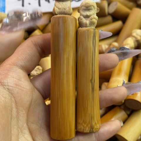 香榧木五*圆实心竹小立雕福利瑕疵哈哈哈