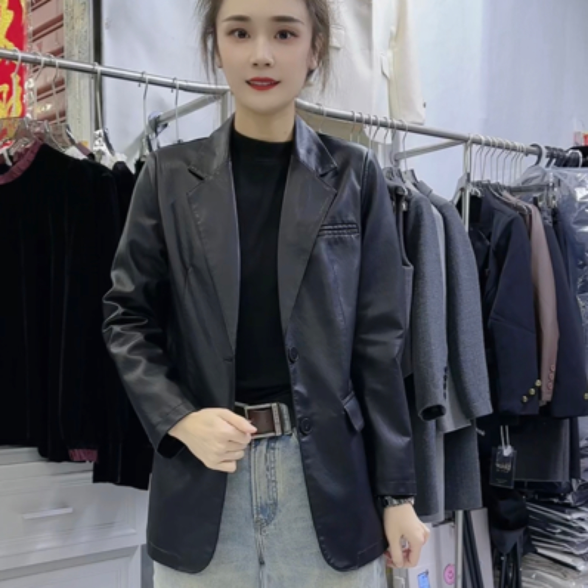 春季新款9886款PU外套