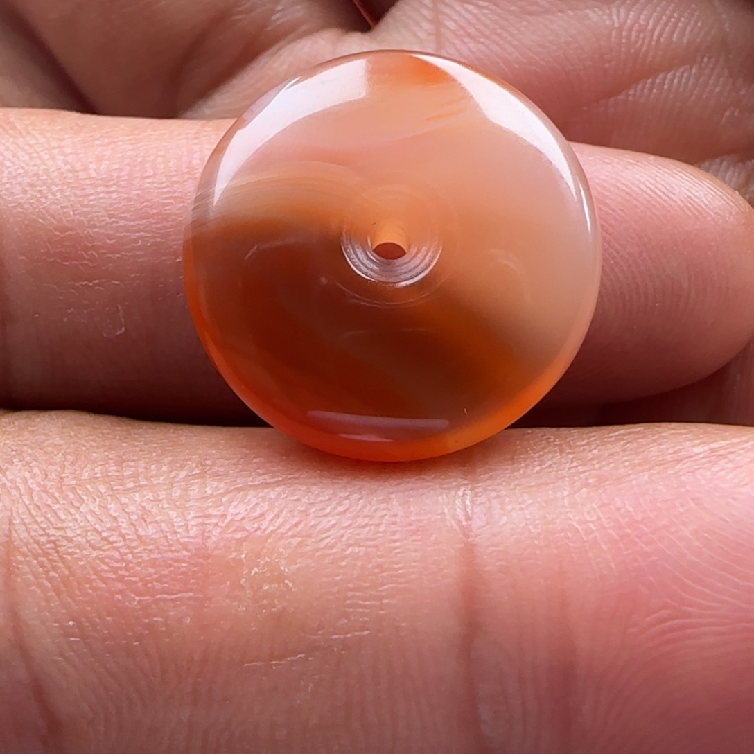 南红玛瑙平安扣18未镶嵌