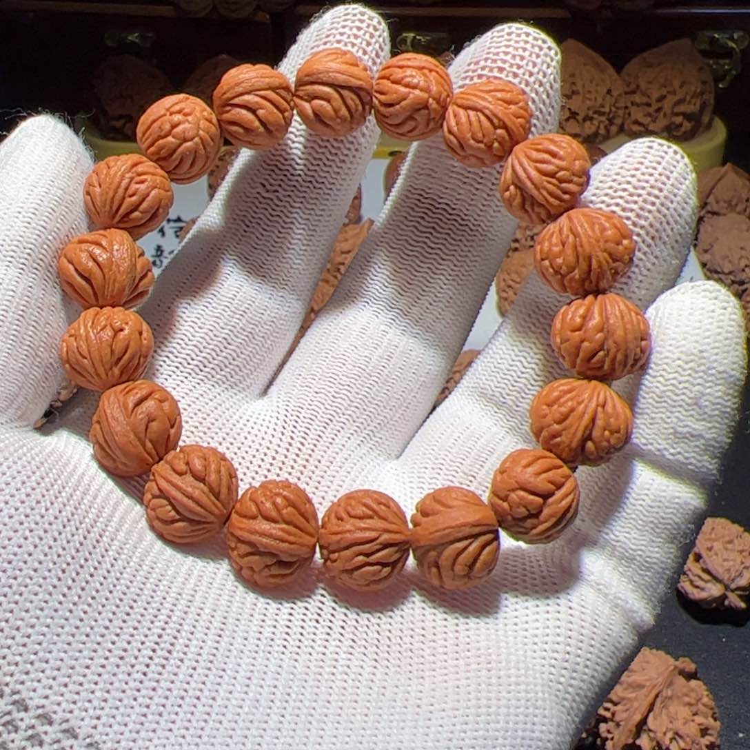 文玩核桃把件藕*小龙珠