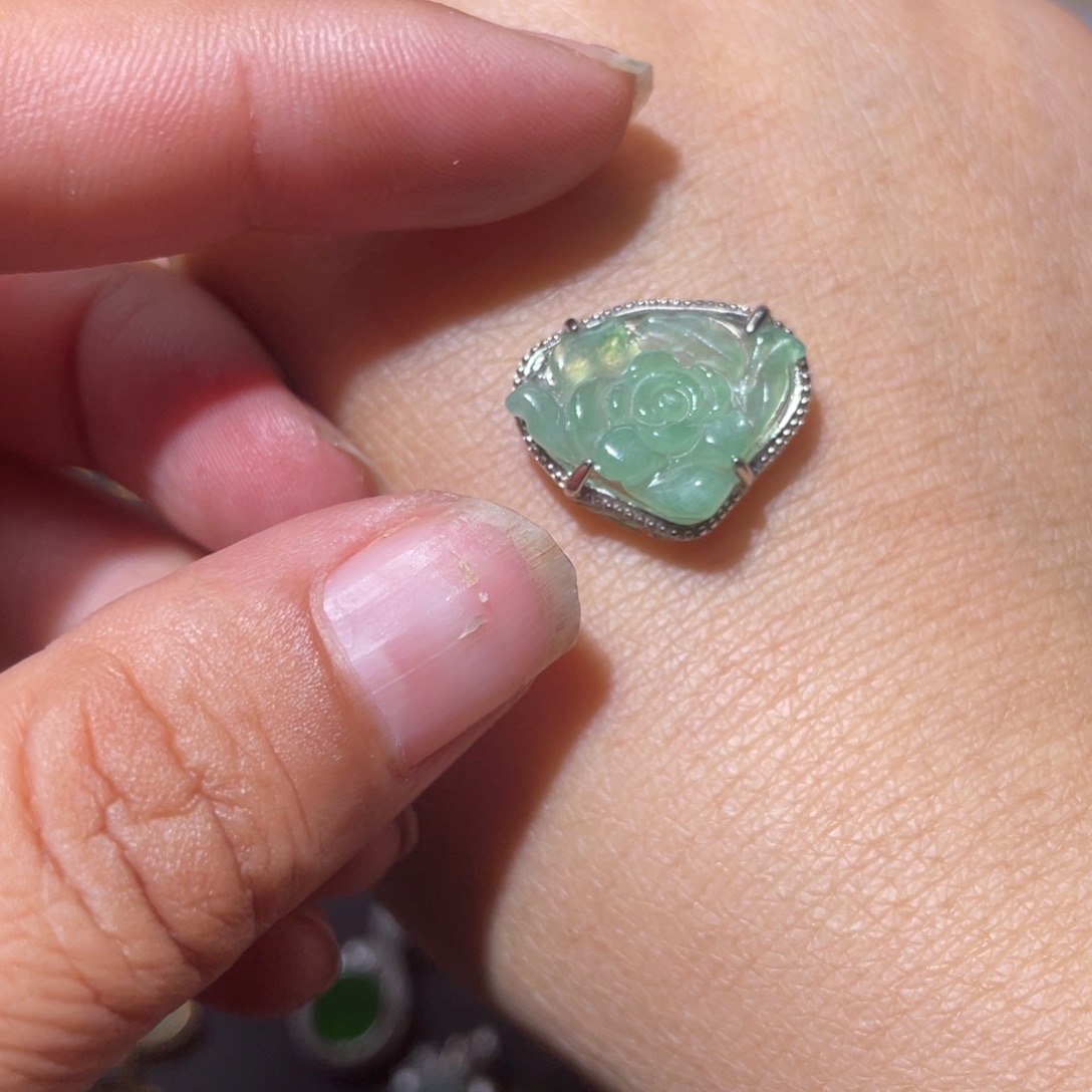 翡翠银S925镶嵌颈饰