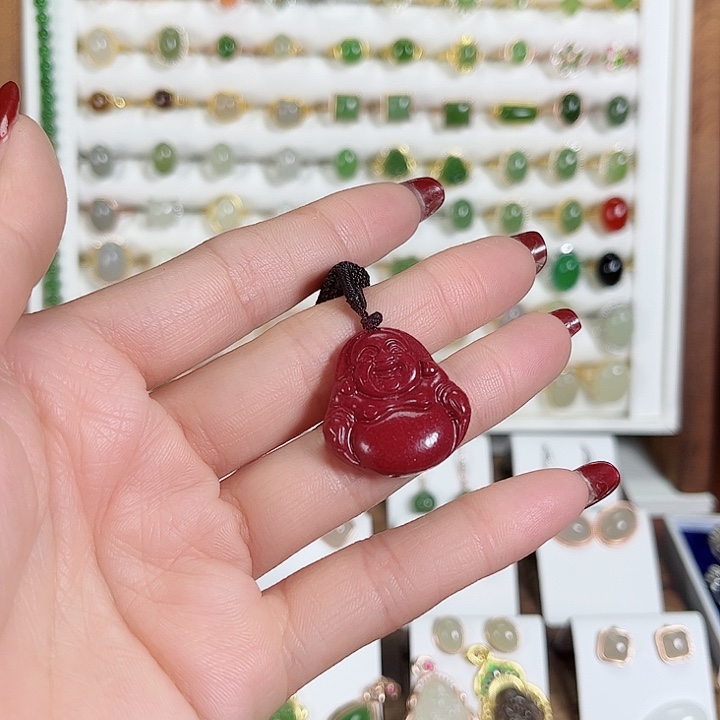 和田玉戒指银S925镀金镶嵌