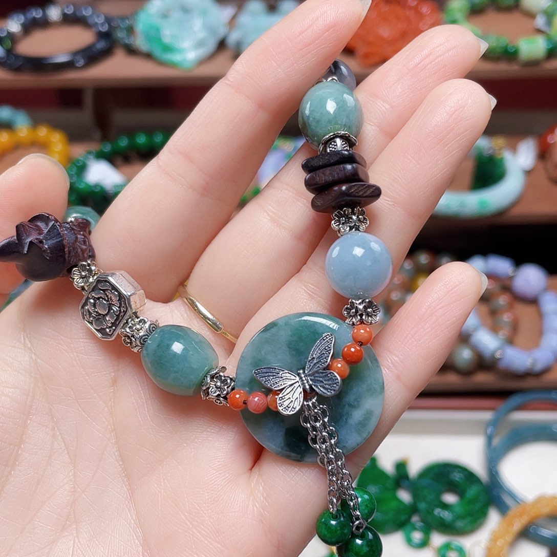 翡翠未镶嵌手链饰品