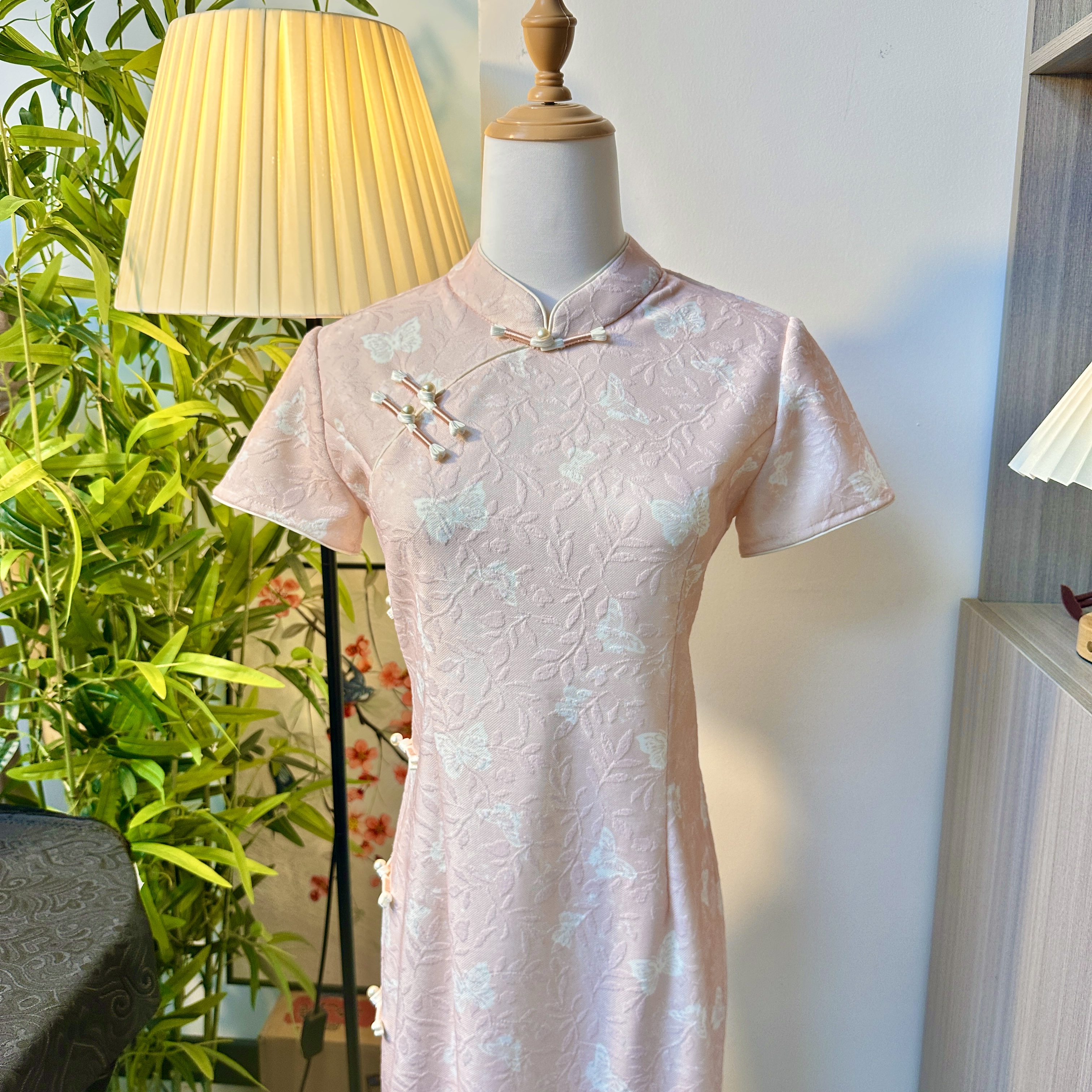 旗袍新款女夏高级感显瘦新中式复古中长款高端气质日常少女