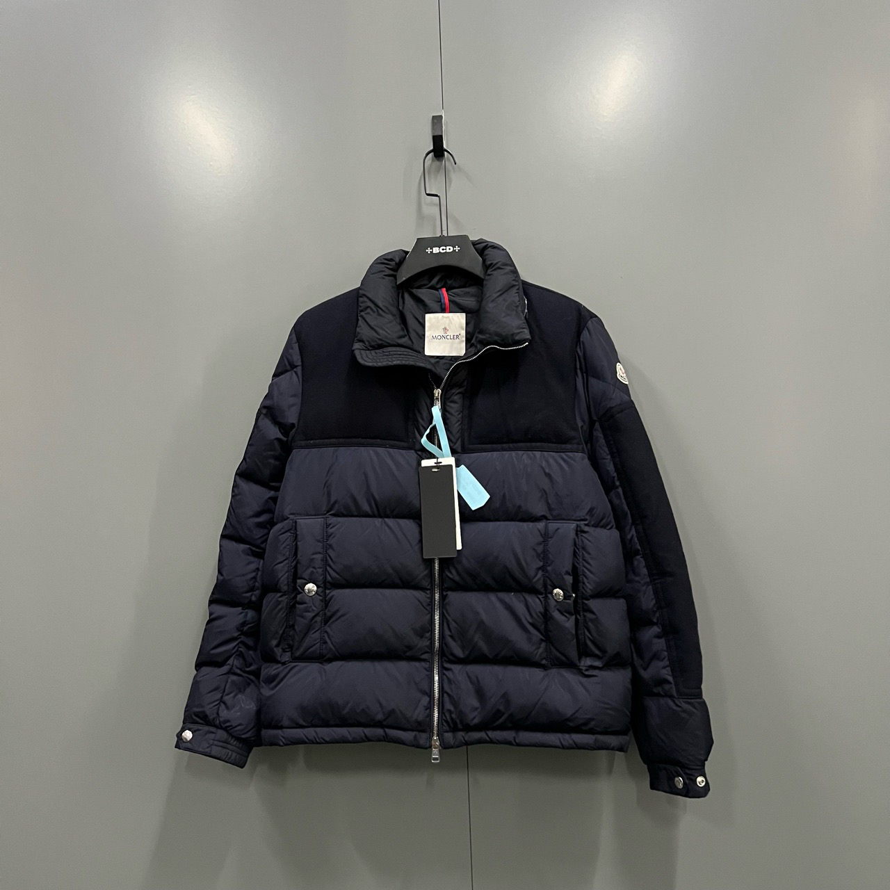 （bb）120 蒙口 拼接徽标logo羽绒服 2码/98新/15800/205368