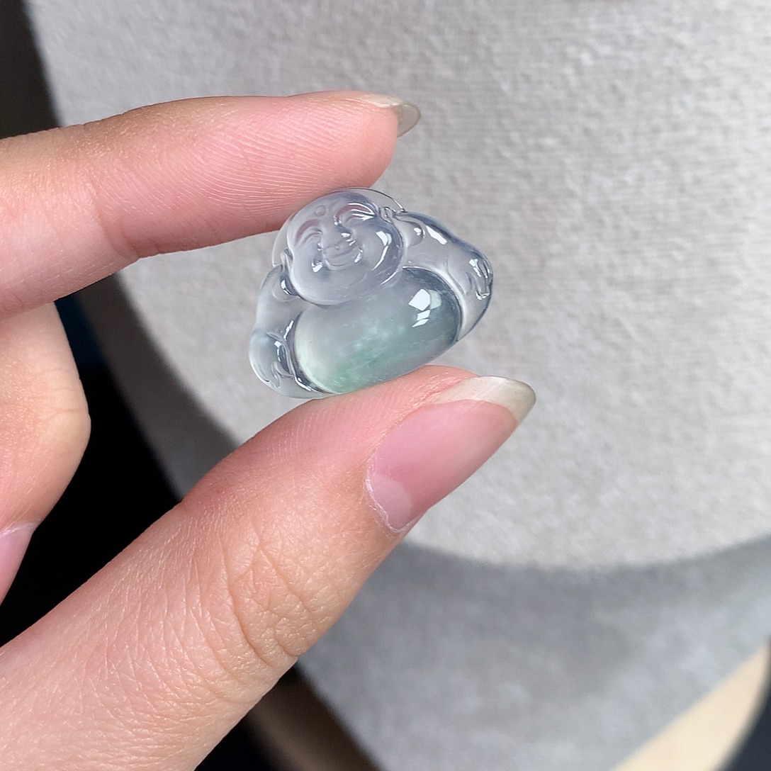 翡翠裸石缅甸天然A货翡翠冰种佛公