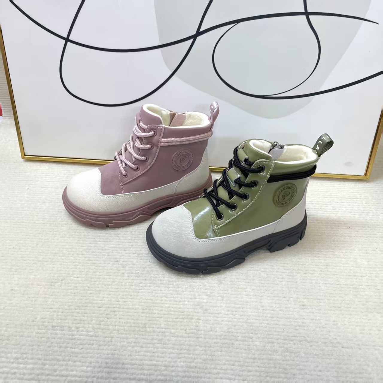 【加绒马丁靴】5743/普西拉/时尚机能软底健康减震机能学步鞋儿童