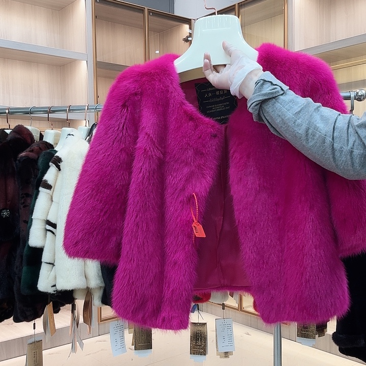 短款圆领枚粉色0454