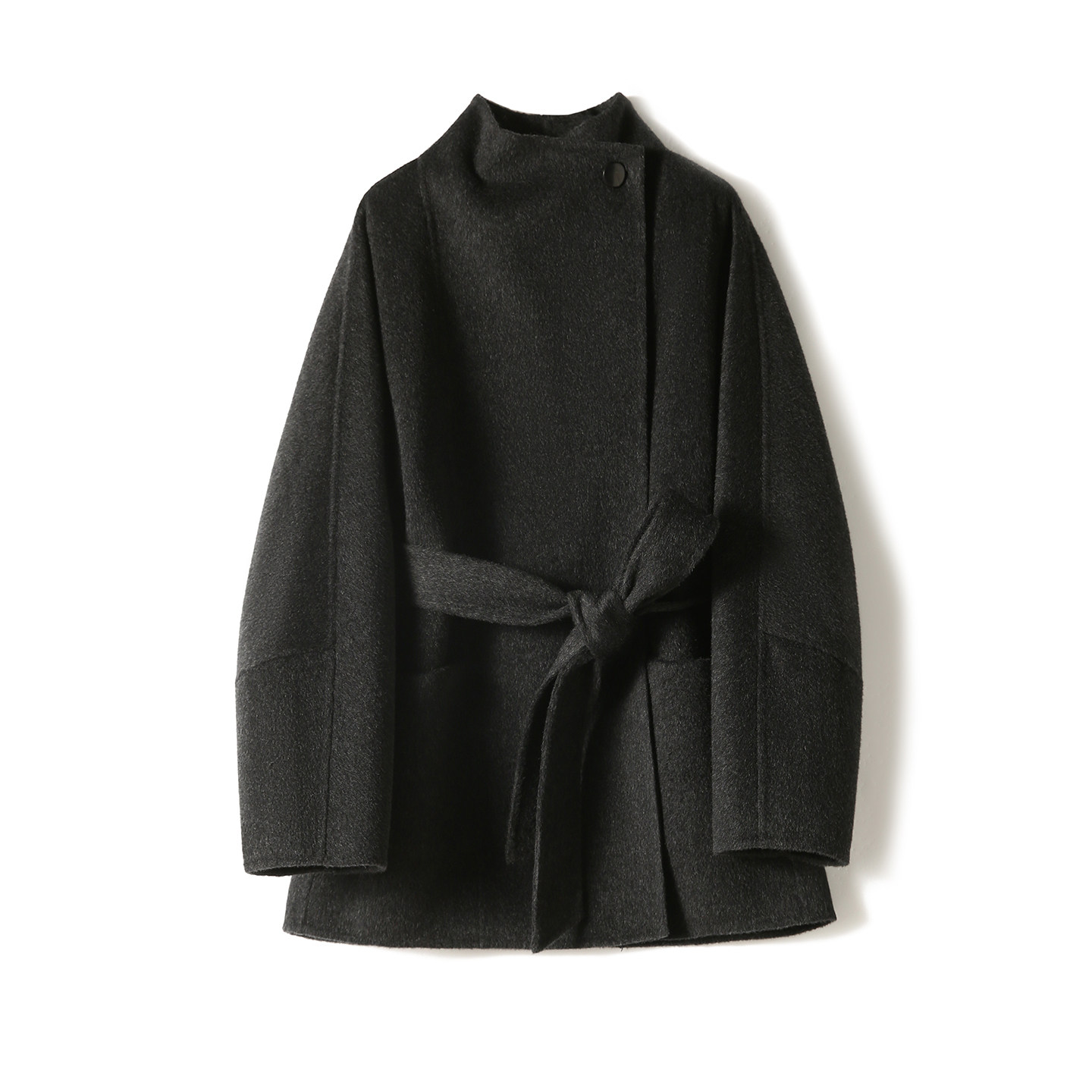 【九月木兮】品质羊毛双面呢 短版本气质毛呢外套 S82747SMEVG