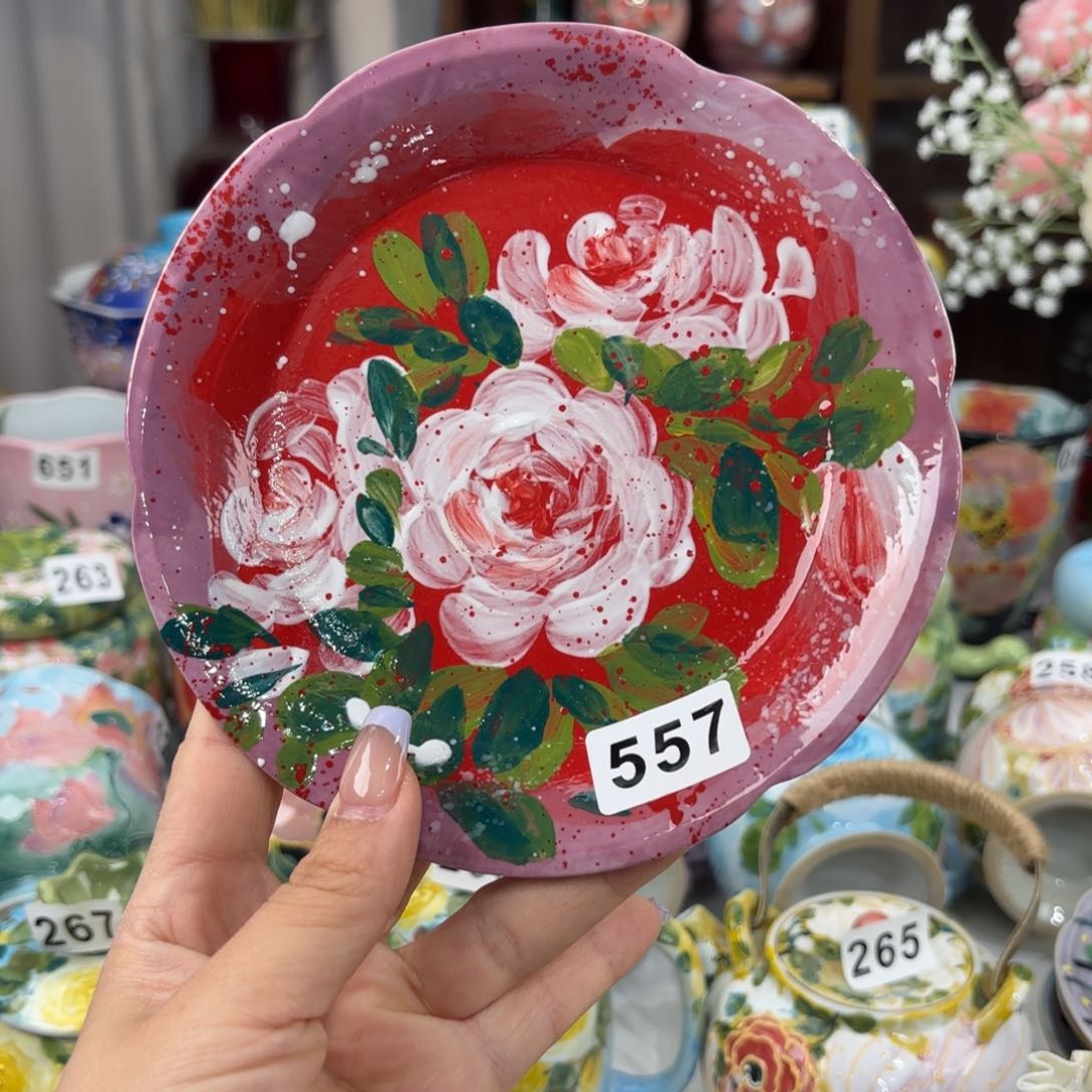 瓷片景德镇手绘高温釉下彩陶瓷茶具