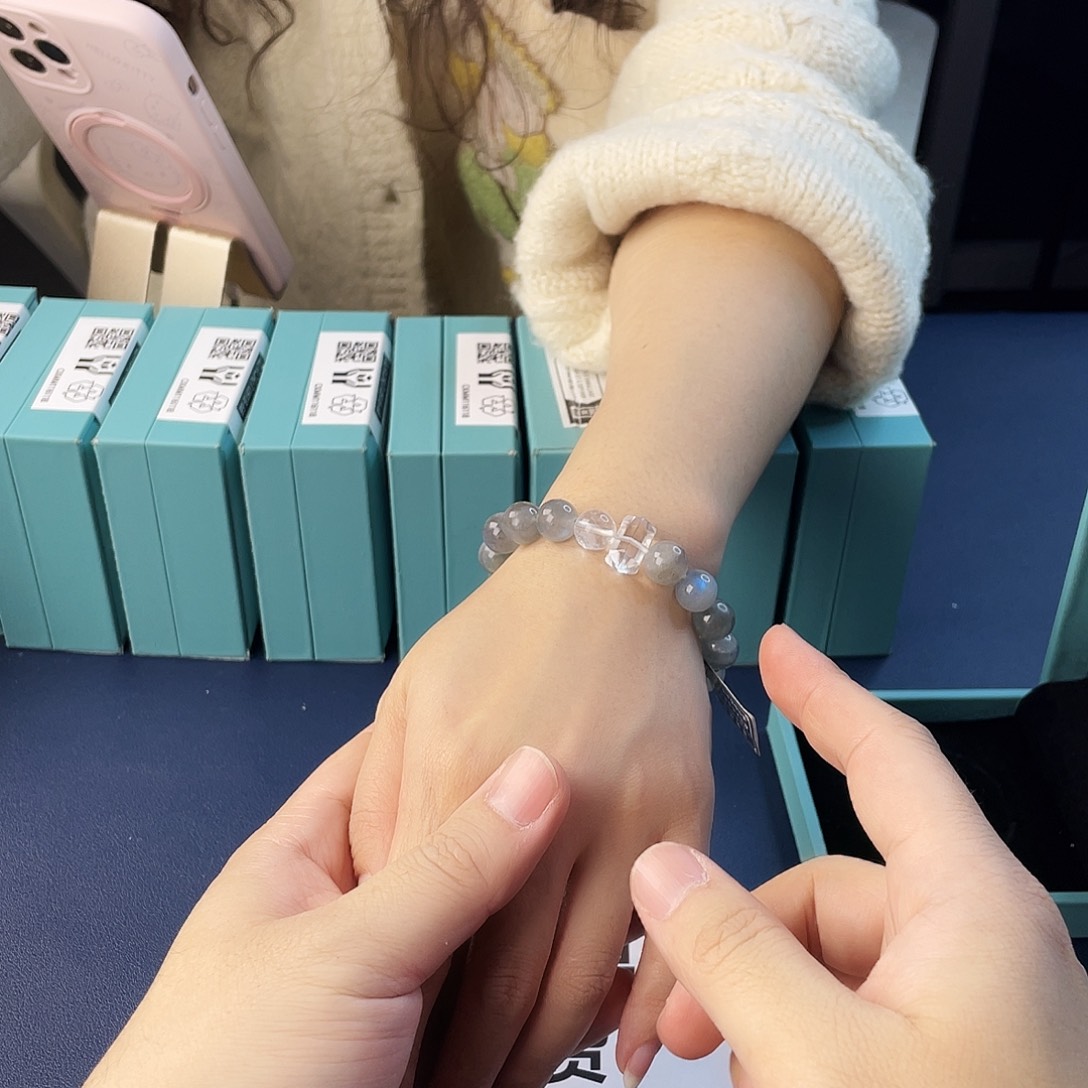 水晶银S925镶嵌手链