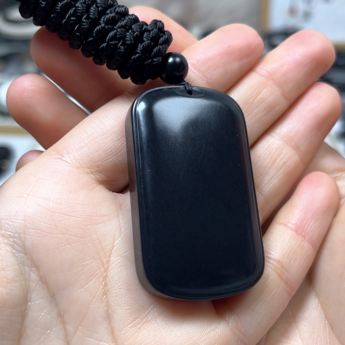 【闪购商品】和田玉（墨玉）35面包高羊脂49克左右未镶嵌S**n