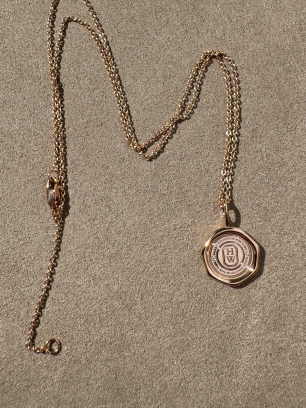 【IRIF】18 k金玫瑰金字母牌项链-950ad