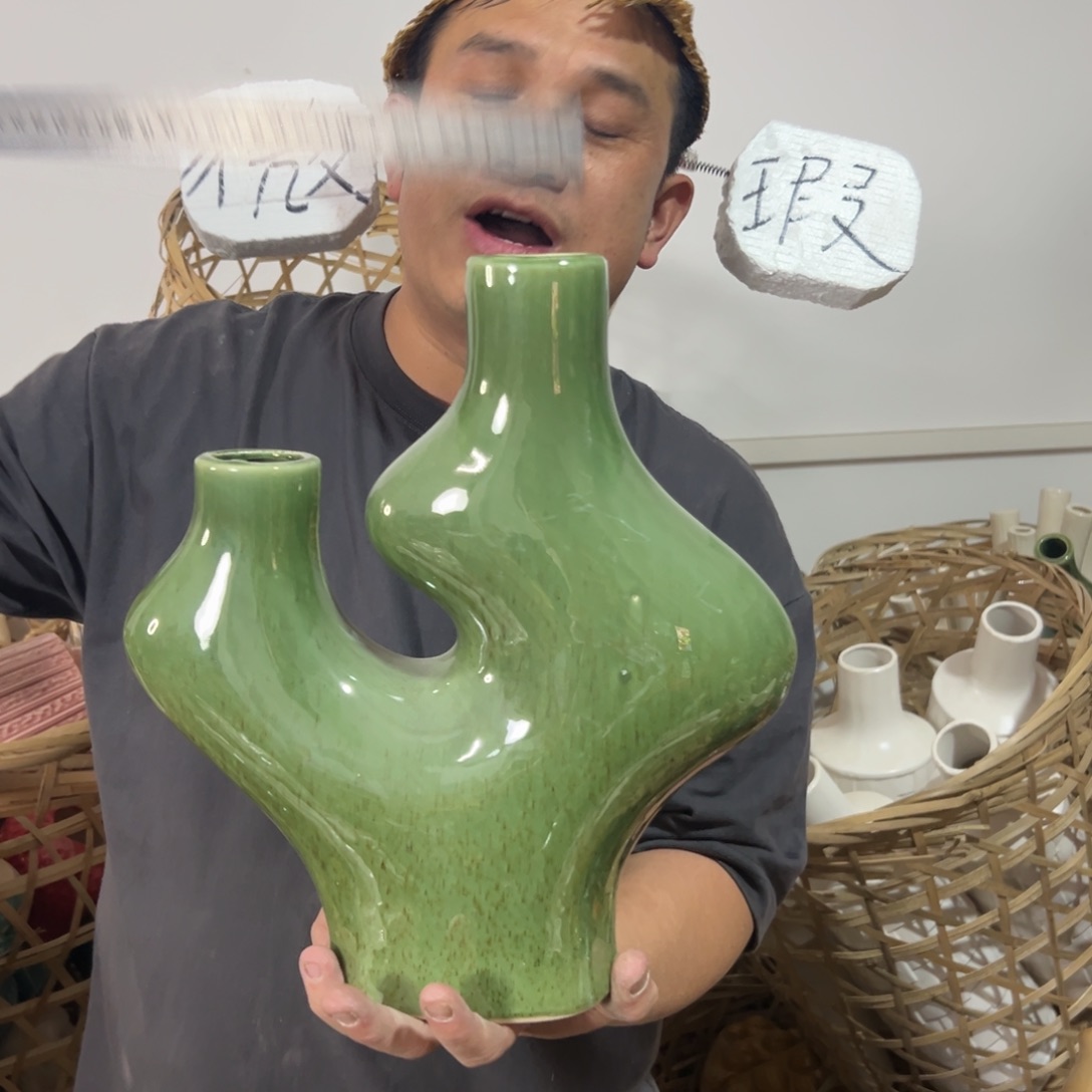 摆件70 号高中低温陶瓷工艺瓶（部分微瑕）