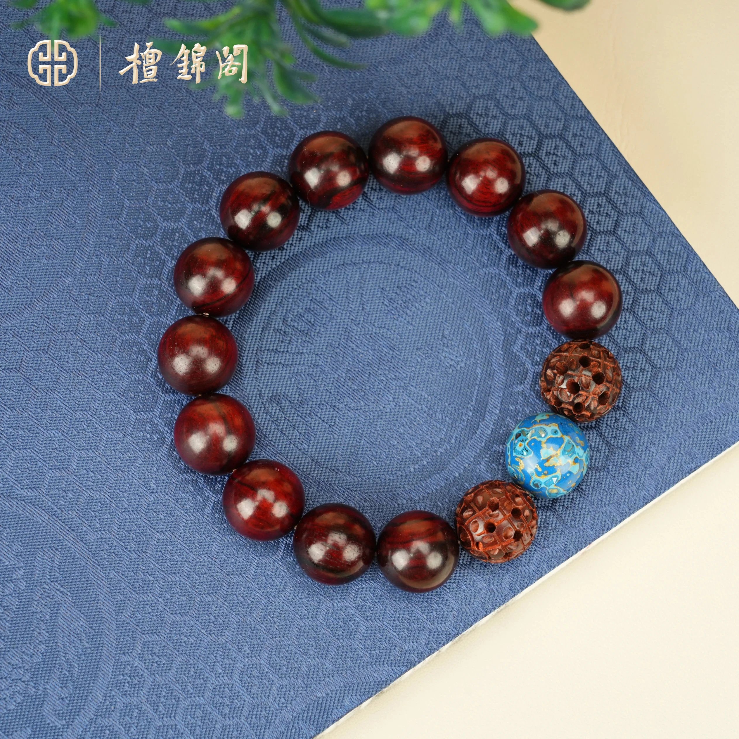 紫檀木兰单圈1.5丨檀香紫檀丨国标红木丨规格1.5丨gz0094