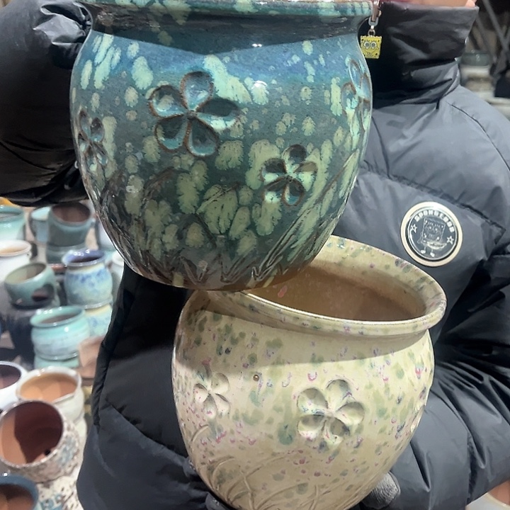 紫砂花盆高20口20————