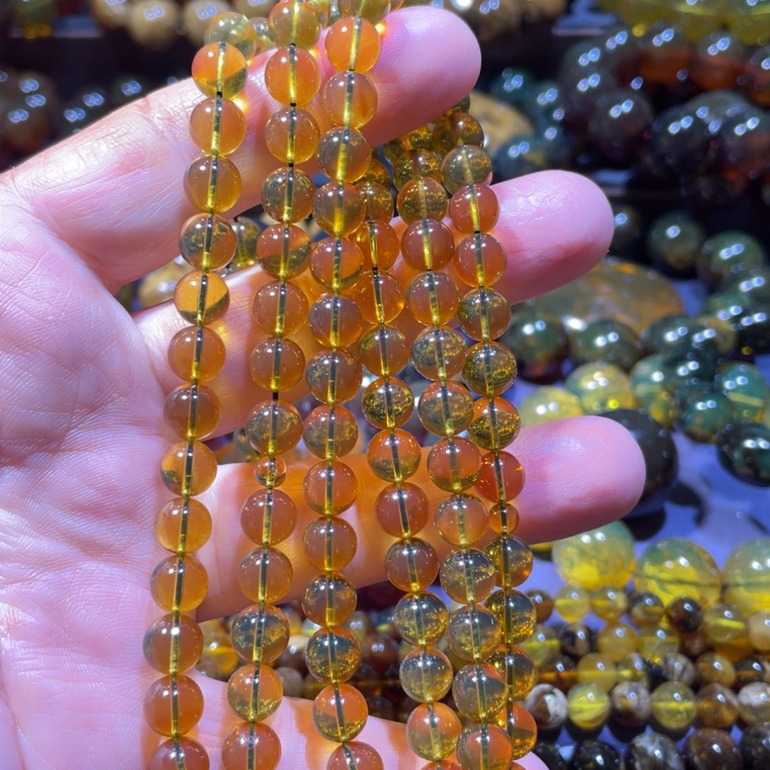 琥珀未镶嵌手链天然