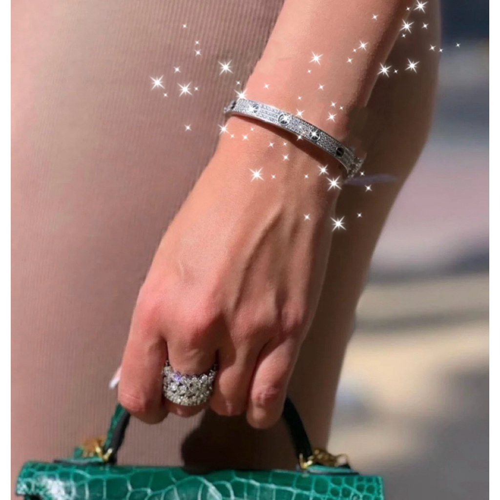 经典宽版满钻围巾