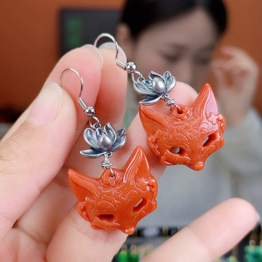 翡翠未镶嵌耳饰饰品