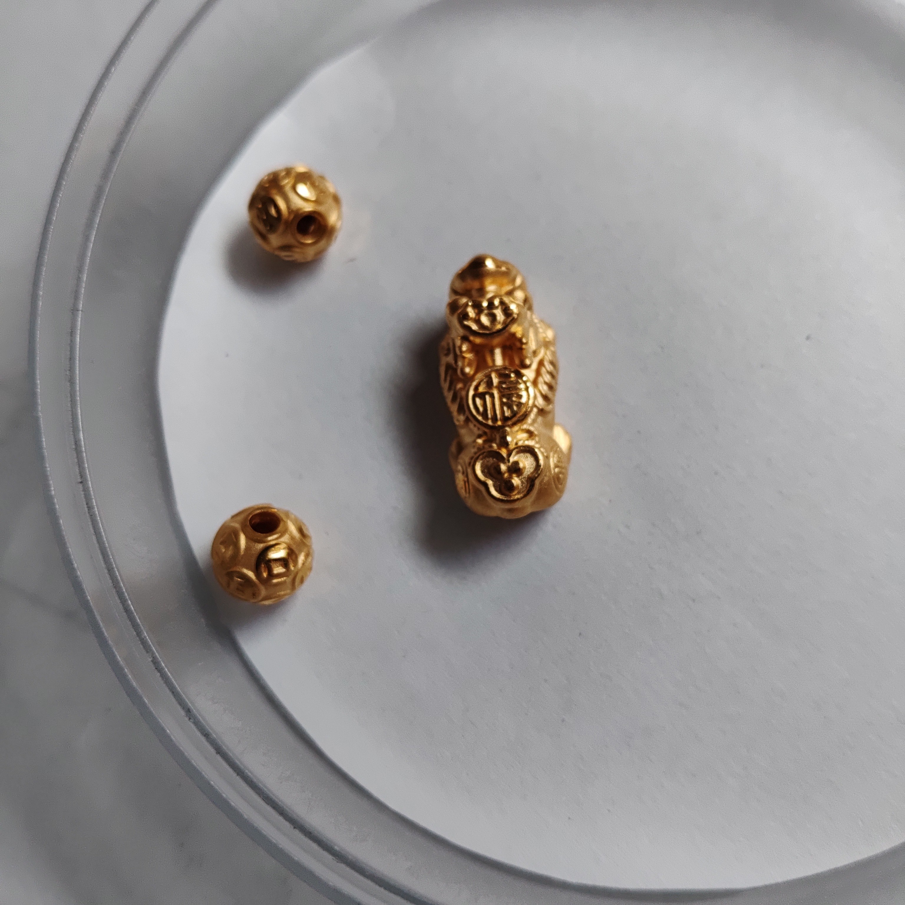 金元宝足金999貔貅珠子首饰