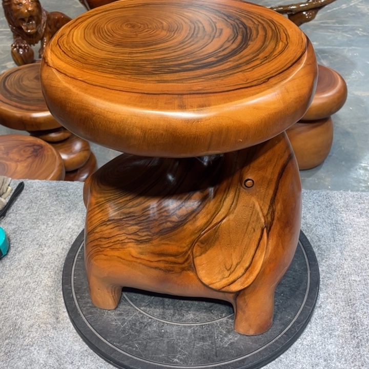 香樟木香樟木大象凳
