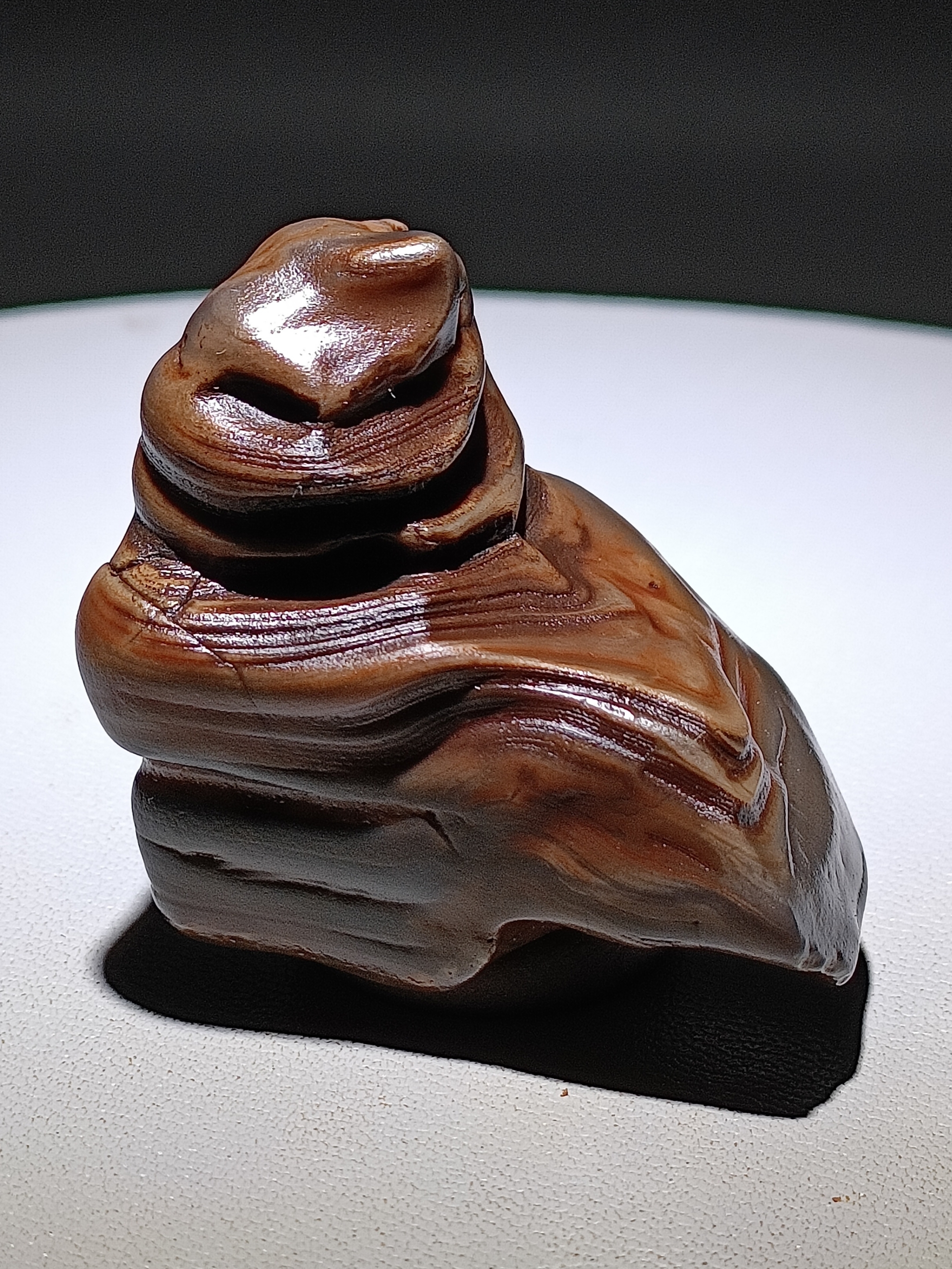 天然阿拉善戈壁石沙漠漆老皮子摆件