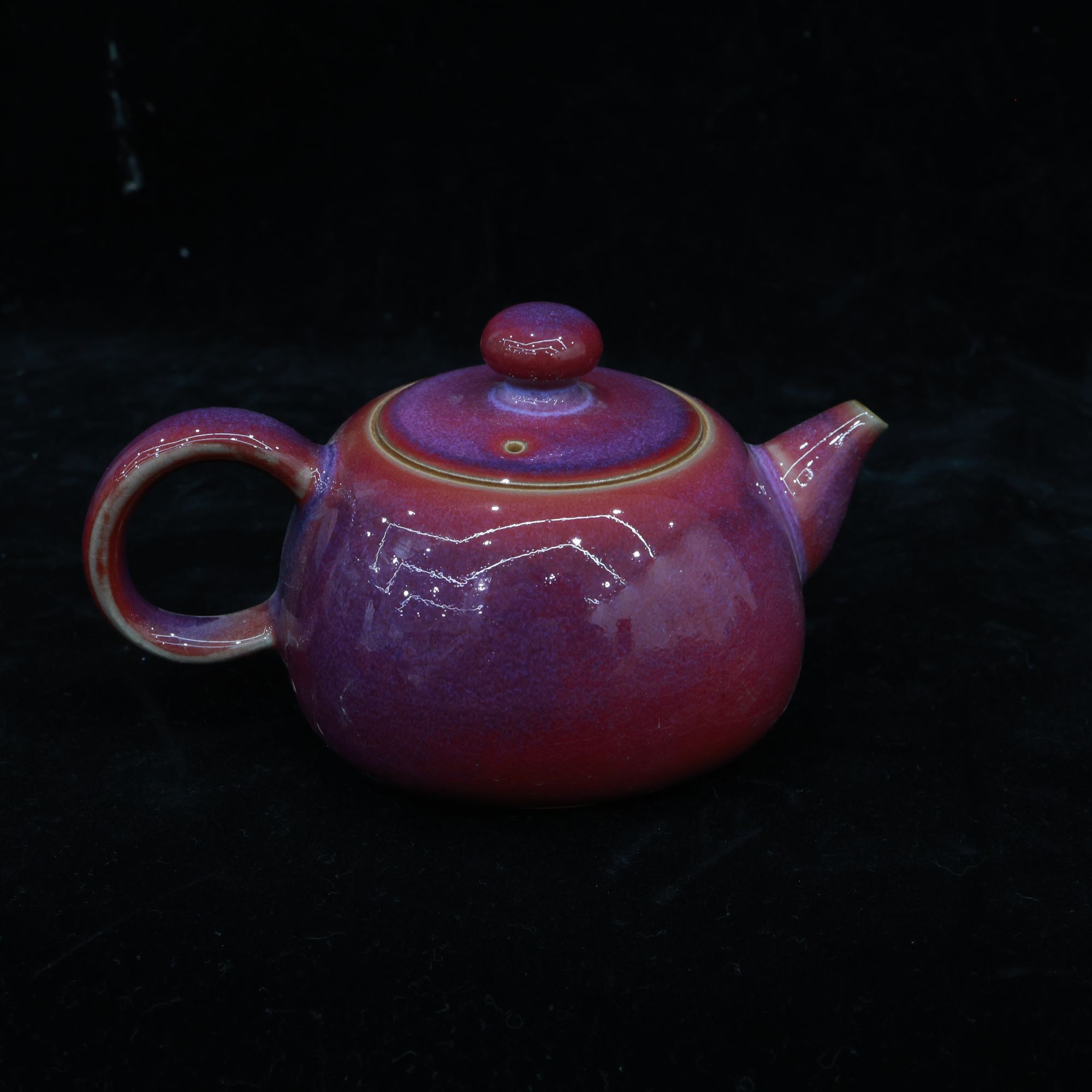 【中原壶】钧瓷茶壶经典壶型自然窑变创意钧瓷