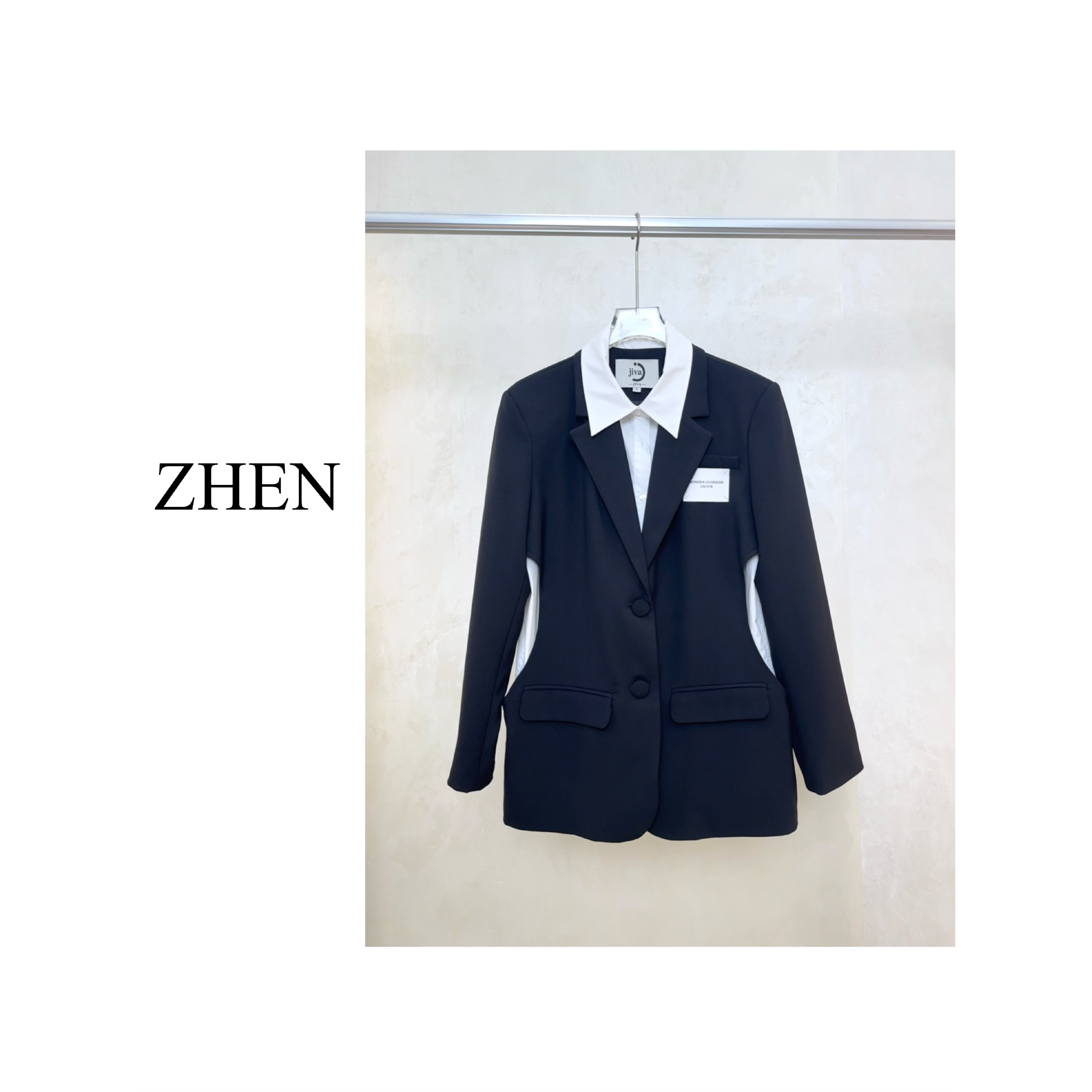 【ZHEN】25K01278 2025气质显瘦时尚百搭上新小众设计感外套
