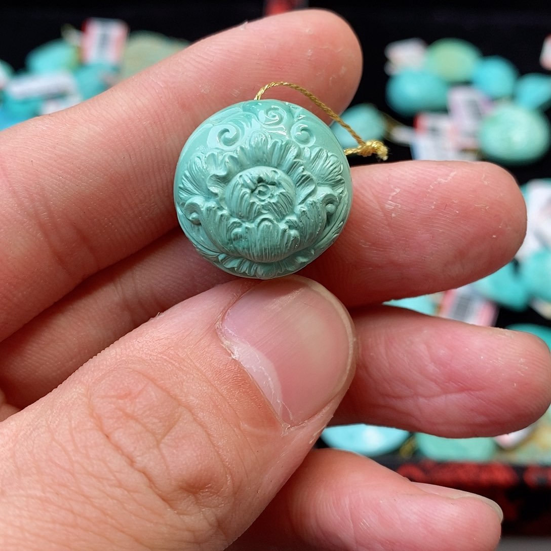 绿松石珠宝奇石未镶嵌