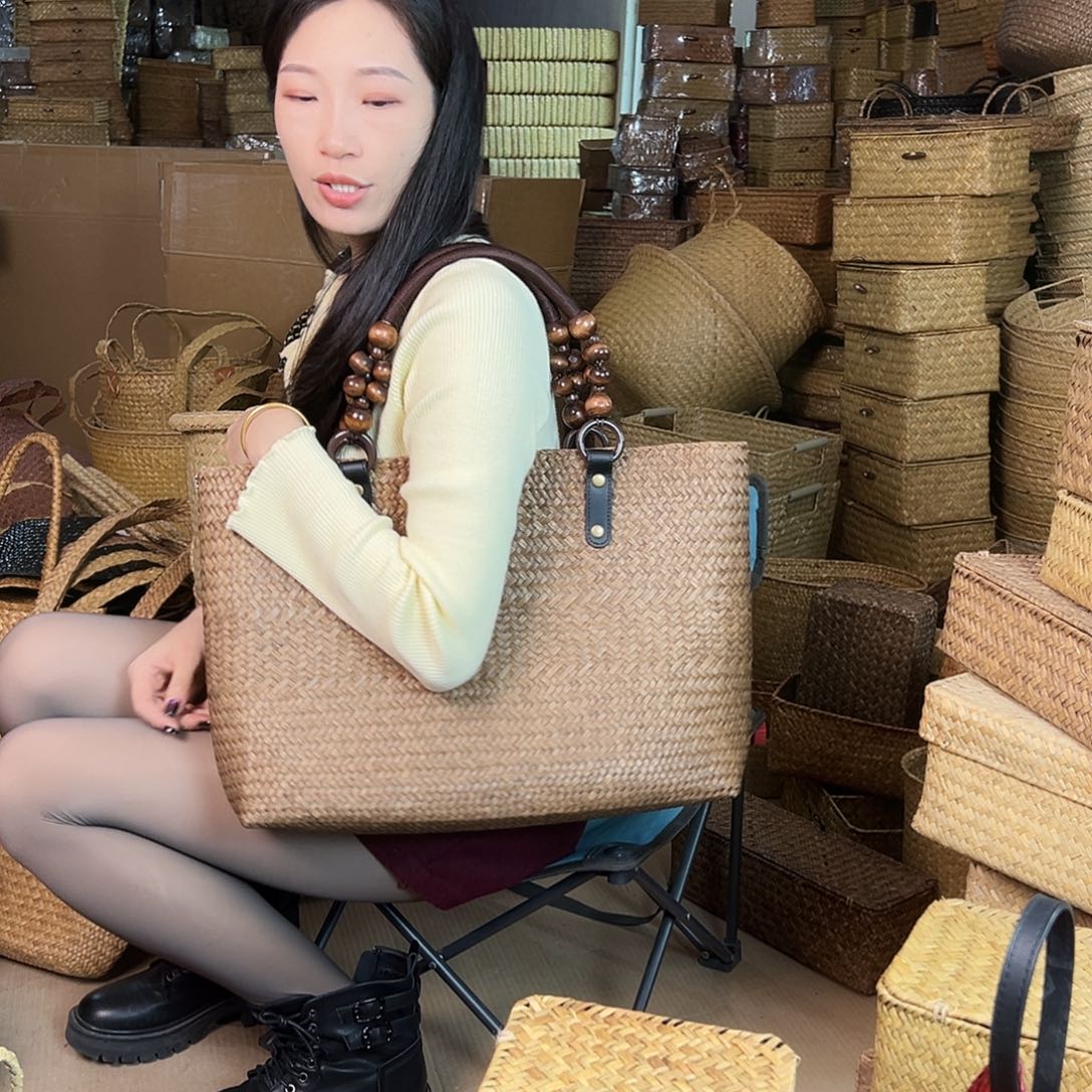 草编草编包/草编收纳盒微瑕疵