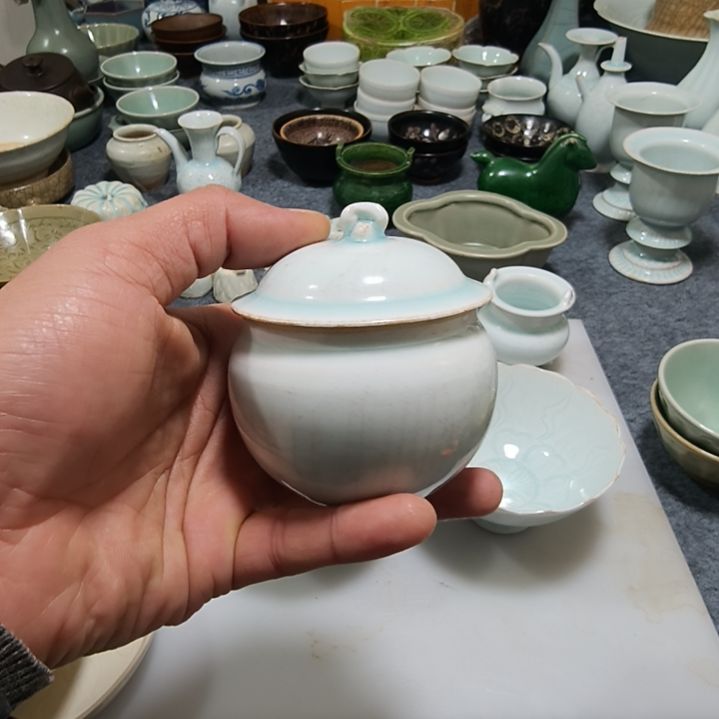 紫砂茶盘由**知湖田窑小罐子一个全品