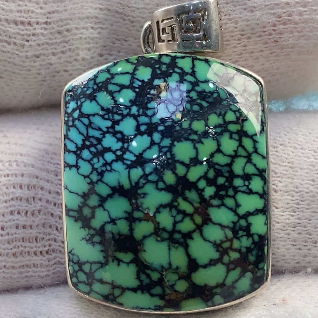 绿松石珠宝奇石银S925镶嵌