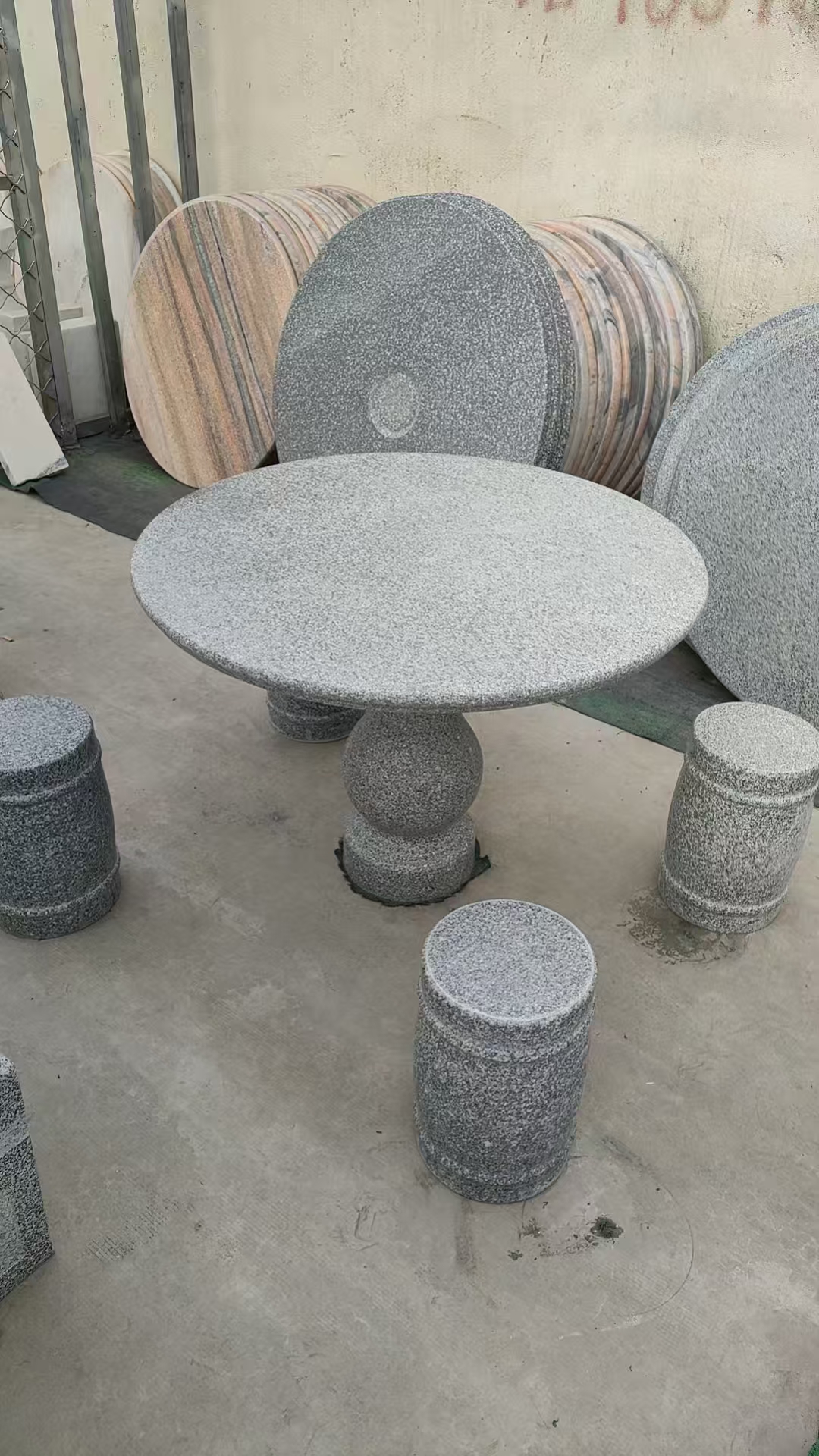 休闲风一桌四椅中式一桌六椅餐桌圆形创意休闲桌简约