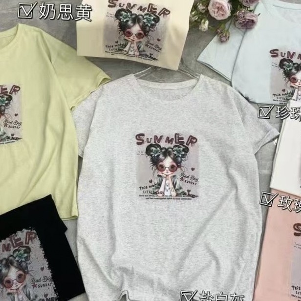 683高品质雪花棉2025新款休闲百搭短袖T桖