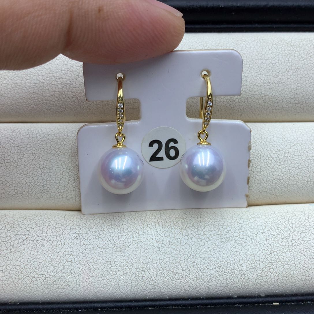 淡水珍珠耳饰银S925镶嵌z**.