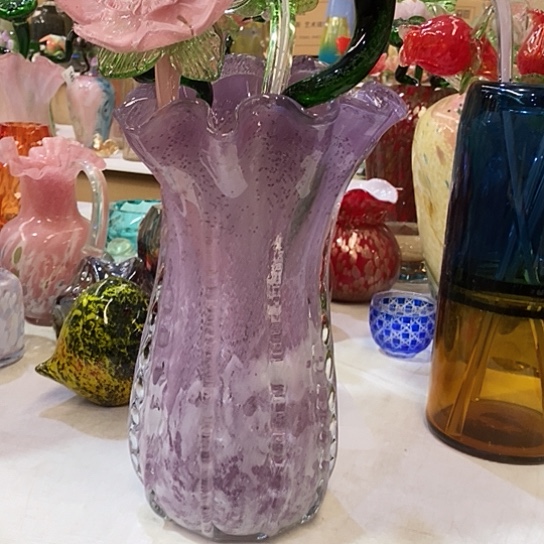 琉璃花瓶高31厘米口径15厘米