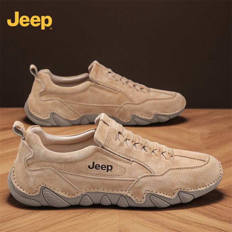 JEEP/吉普秋季男鞋舒适透气休闲平底鞋户外防滑软底潮流百搭鞋