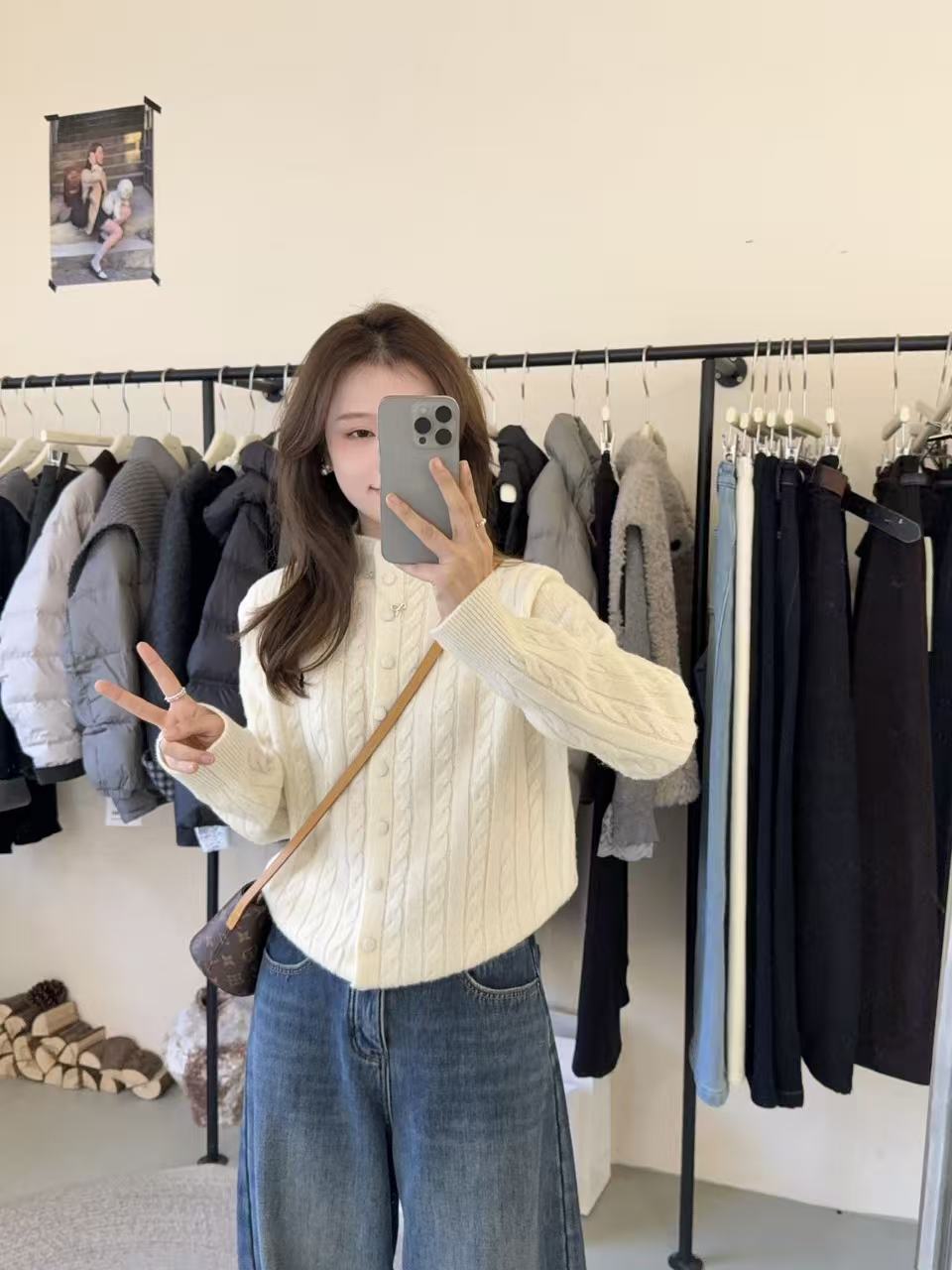 【小麻花】韩版针织慵懒风套头款立领女羊毛针织衫5303