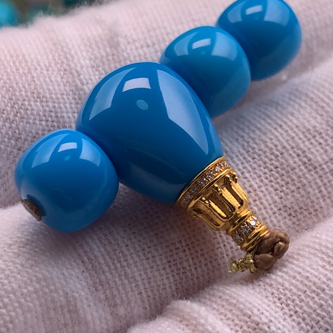 绿松石足金镶嵌珠宝奇石