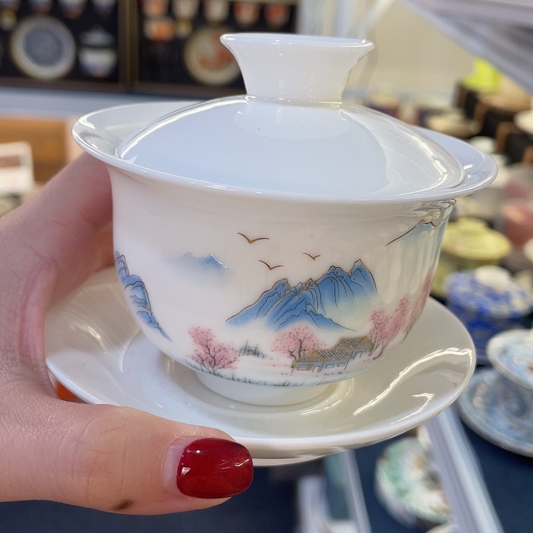 陶景德陶瓷盖碗茶具