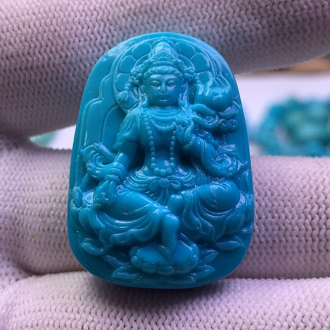 绿松石未镶嵌牌子24+