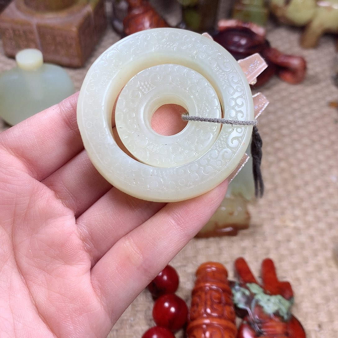 白玉菩提吊坠挂件