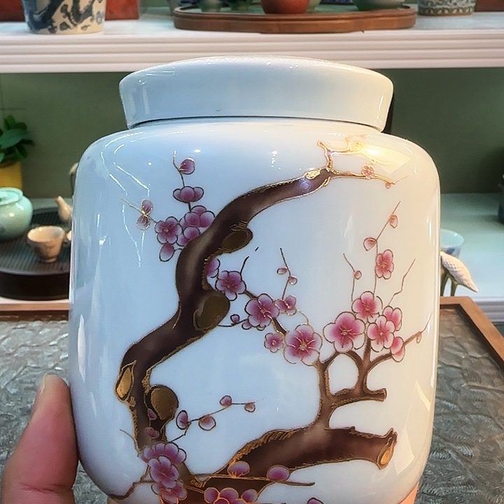 青花瓷器茶具套装茶叶罐个人杯