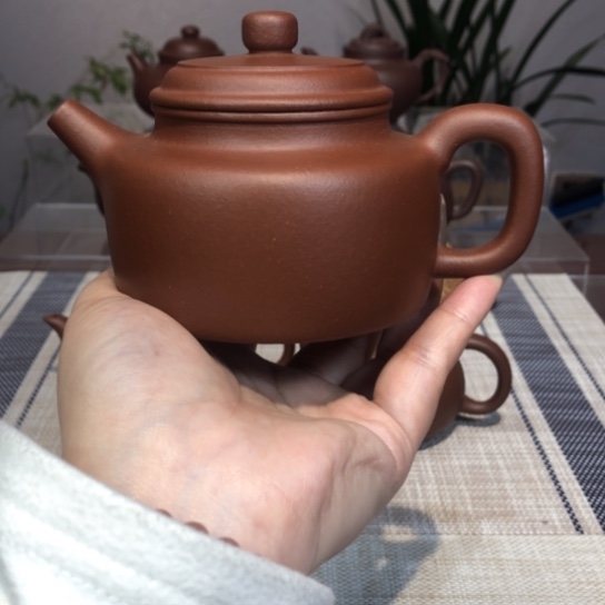 紫砂茶壶底槽清半手工260cc