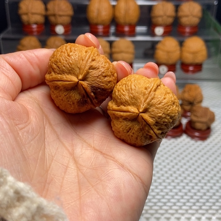 文玩核桃把件17满天星三棱