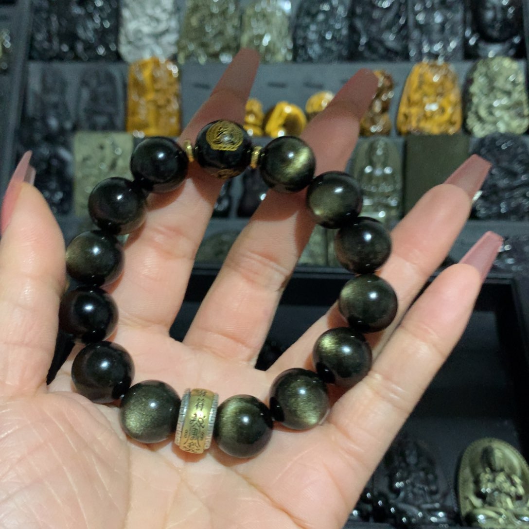 黑曜岩手链未镶嵌林**品